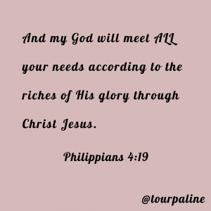 Tourpline Philippians 4:19 text